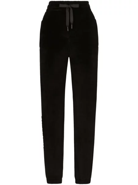 Pantaloni Dolce & Gabbana cu broderie negru