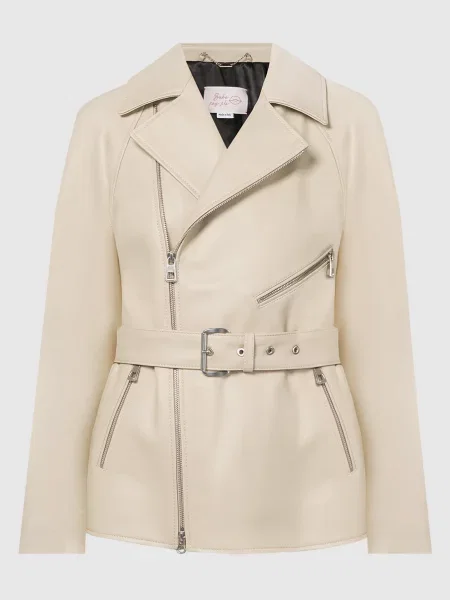 Шкіряна косуха Babe Pay Pls бежева