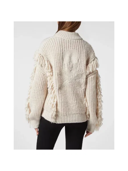 Sweter Philipp Plein wełniany biały
