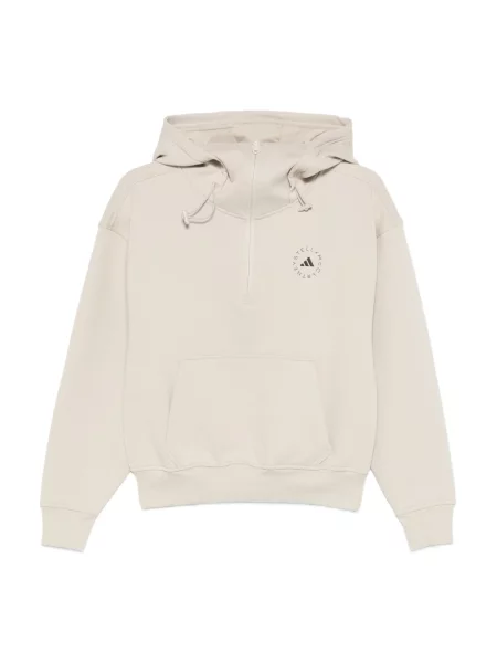 Bluza z kapturem Adidas By Stella Mccartney z kapturem beżowa
