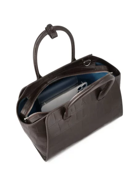 Geantă shopper Kaai din piele maro