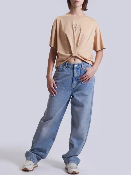 Широкі джинси Moschino блакитний