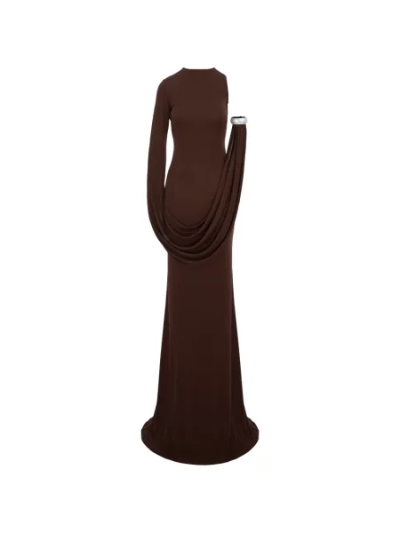 Rochie maxi Seen Users drapată maro