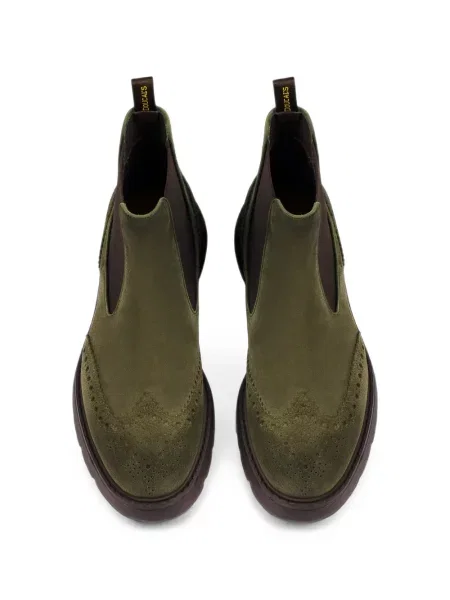 Brogues Doucal's din piele de căprioară verde