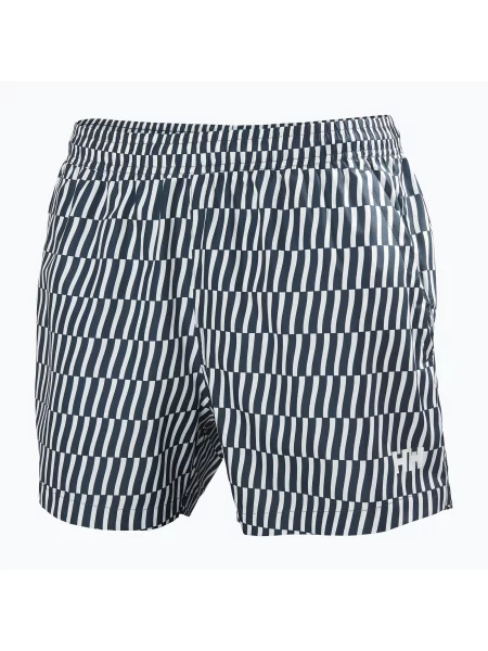Pantaloni scurți de navigație pentru bărbați Helly Hansen Newport Trunk navy offset stripe aop albastru închis