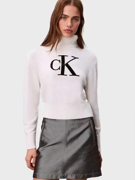 Водолазка Calvin Klein Jeans біла