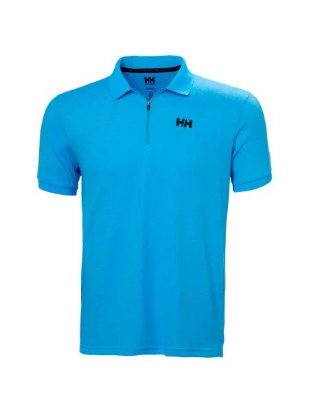 Koszulka polo z zamkiem błyskawicznym Helly Hansen HP niebieska