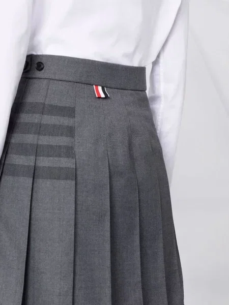 Plisované mini plisované sukně Thom Browne šedé