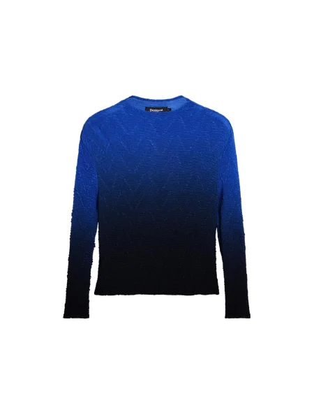 Desigual Pulover modra črna