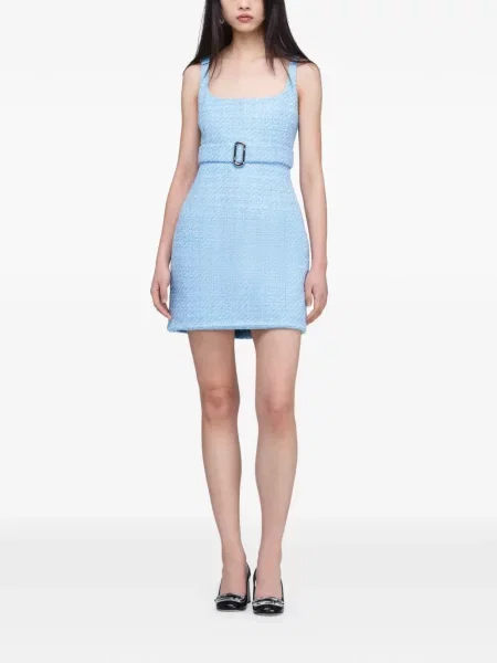 Cu centură rochie Marc Jacobs din tweed albastru