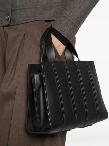 Geantă shopper Max Mara din piele negru