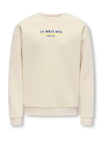 ONLY GIRLS Sweater majica KOGCANASTA / indigo / limeta zelena bež