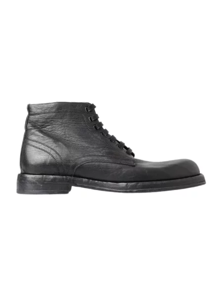 Botki Dolce And Gabbana skórzane czarne