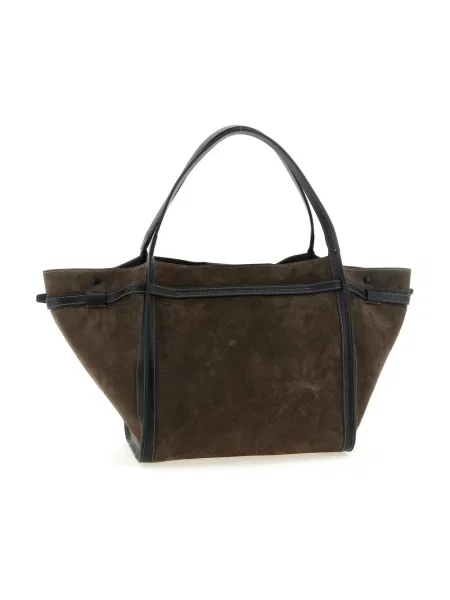 Shopperka Tod's zamszowa brązowa