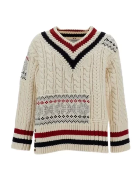 Sweter Thom Browne wełniany beżowy