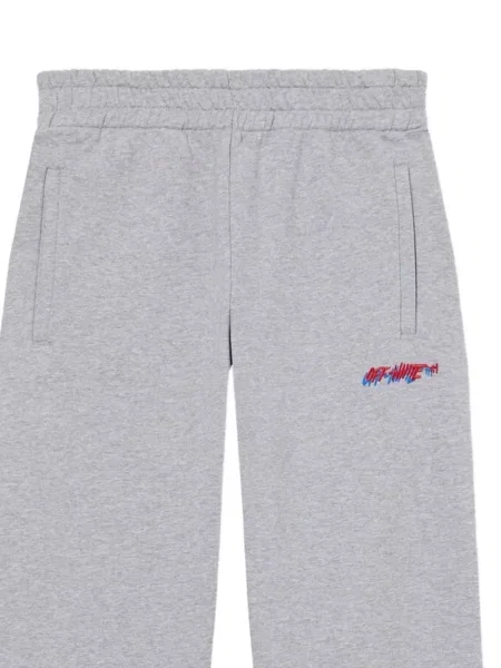 Pantaloni Off-white alergare alb