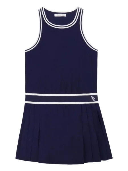 Rochie mini Sporty & Rich plisată de costum albastru