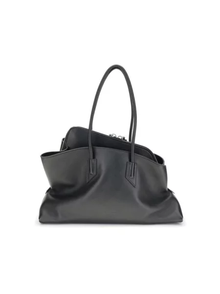 Torebka The Attico skórzana biznesowa czarna