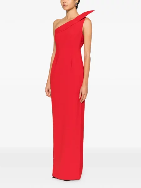 Rochie maxi Roland Mouret cu un umăr gol de costum roșu