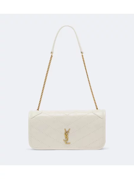 Colier Saint Laurent din piele alb