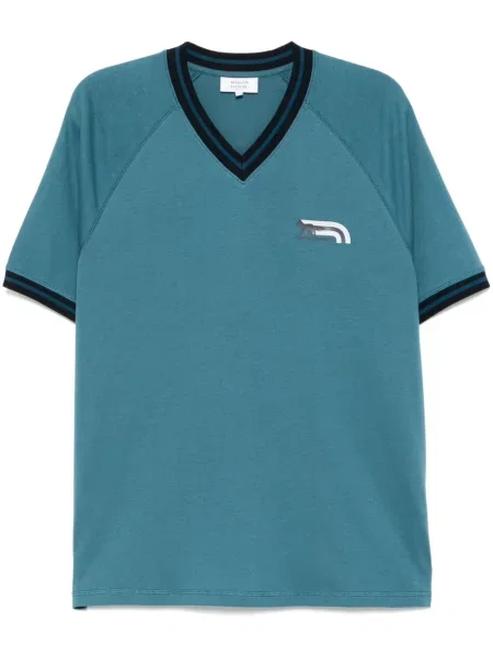 Tričko Maison Kitsuné modré