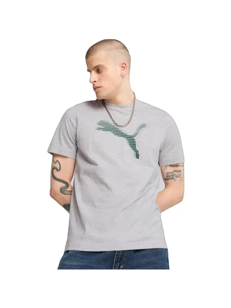 T-shirt Puma Graphics Cat Logo Tee szara