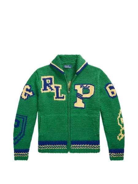 Șosete Polo Ralph Lauren cu broderie în carouri de flanelă verde