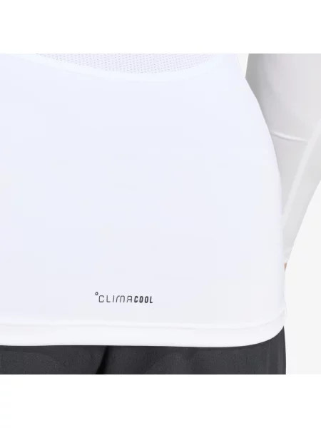 Telocvičňa dlhý tričko Adidas Performance s dlhými rukávmi biela