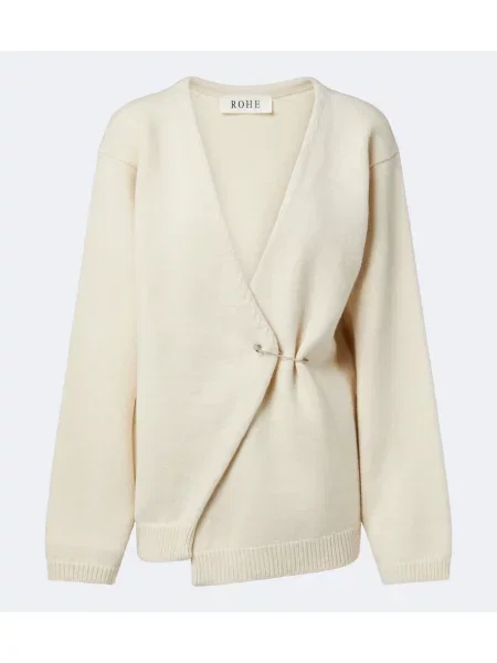 Cardigan Róhe de lână plic alb