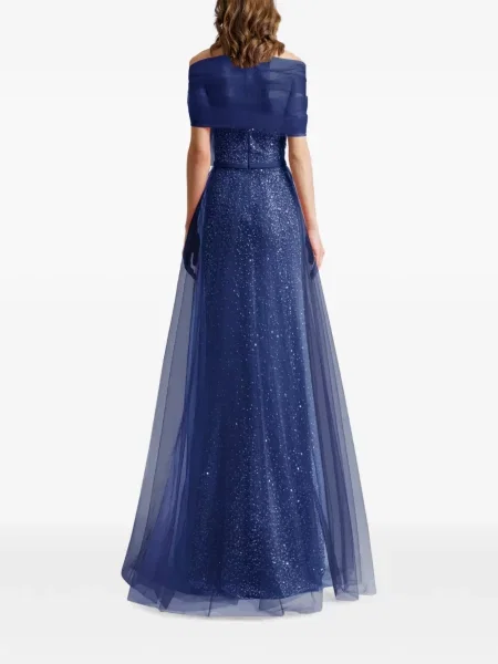 Rochie maxi Gemy Maalouf cu paiete albastru