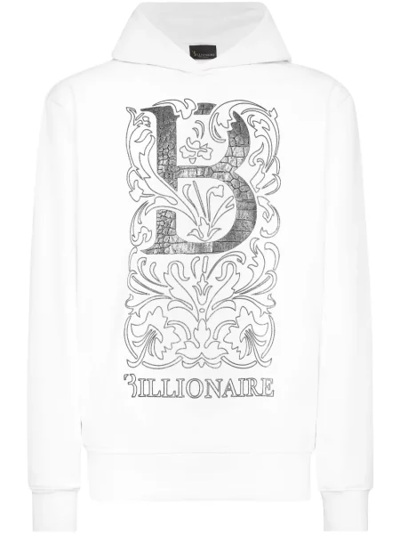 Hanorac cu glugă Billionaire cu imagine alb