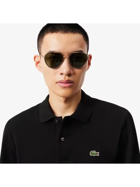 Lacoste Koszulka Polo Classic Fit Z Długimi Rękawami czarna