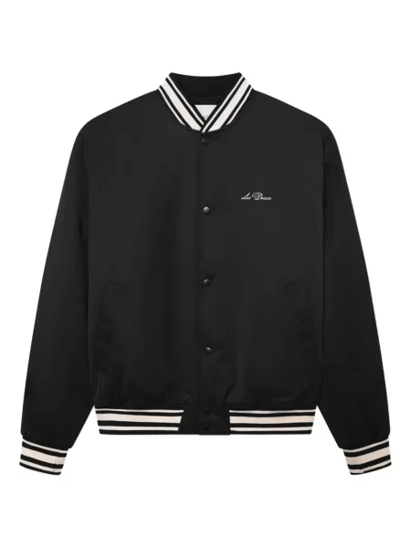 Сатенено яке тип бомбър Les Deux бродирано черно