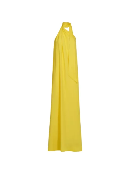 Rochie maxi Taller Marmo cu gât halter galben