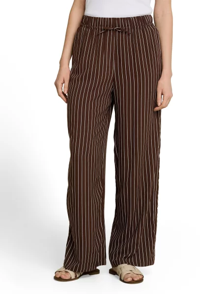 TOM TAILOR DENIM Nadrág barna fehér