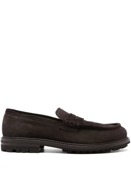Pantofi loafer Henderson Baracco din piele de căprioară maro