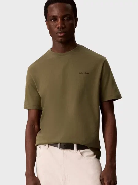 Футболка Calvin Klein з лого оливкова