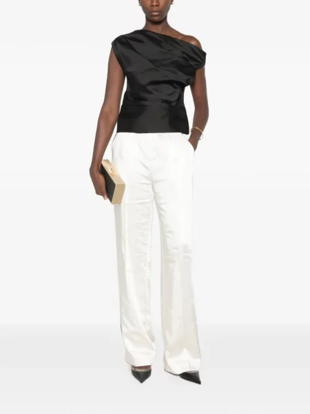 Pantaloni Self-portrait din satin