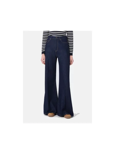 Spodnie palazzo Weekend Max Mara niebieskie