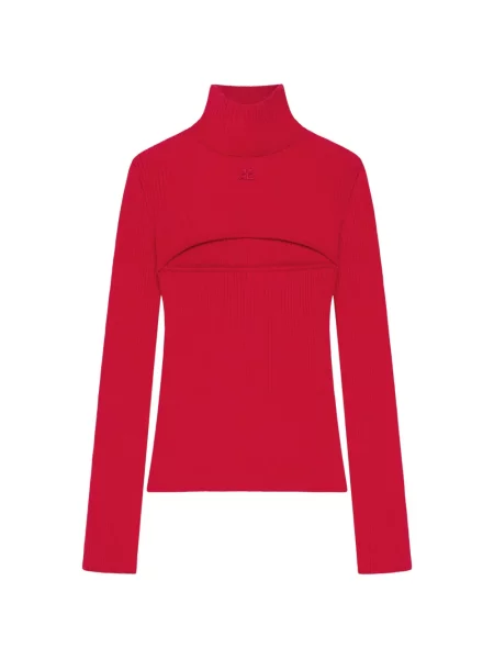 Pulover Courreges tricotate roșu