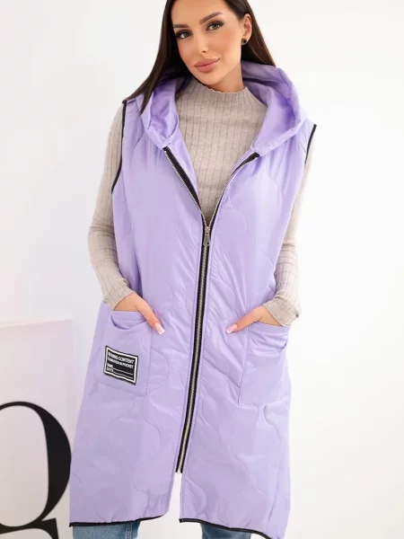 Kamizelka Kesi Włoski z kapturem szara