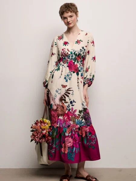 Medicine sukienka rozkloszowana z wiskozą