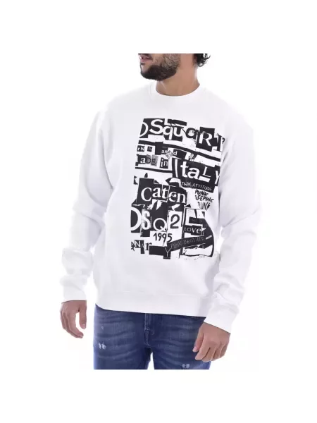 Bluza Dsquared2 z nadrukiem biała