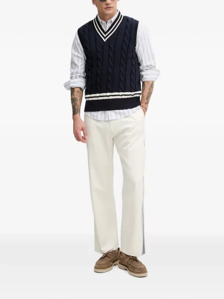 Pantaloni Sisley alb