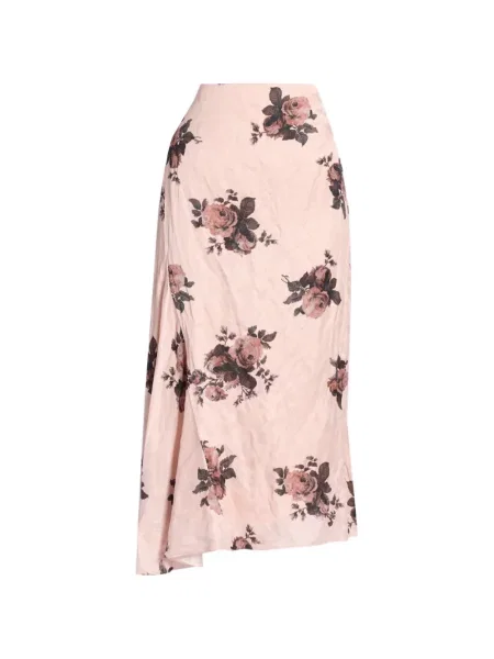Fustă midi Erdem cu model floral cu imagine asimetrică roz