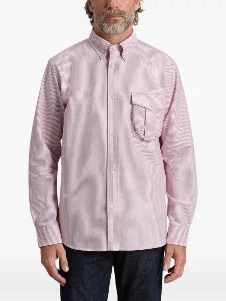 Lung cămașă Woolrich cu dungi roșu