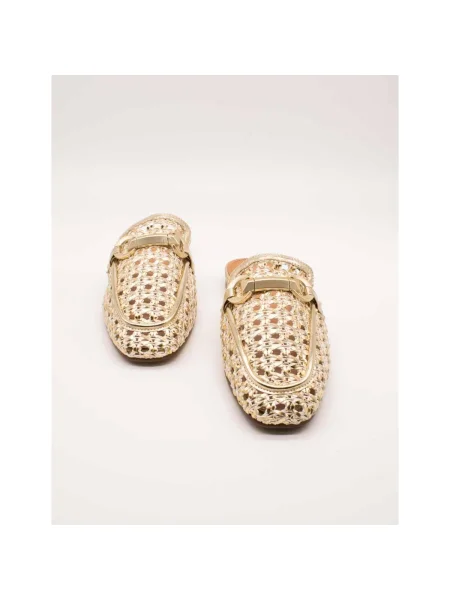 Pantofi Exé Shoes din piele auriu