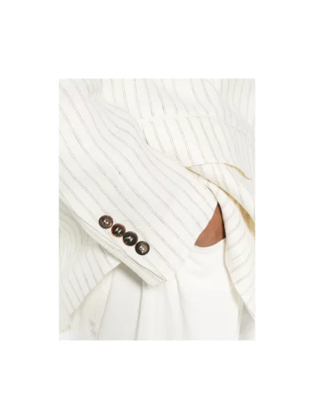 Lniana marynarka Max Mara Studio biała