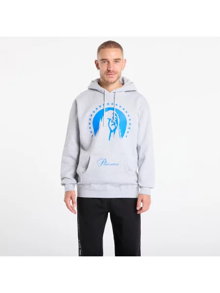 Mikina PLEASURES Critic Hoodie Heather Grey S šedá