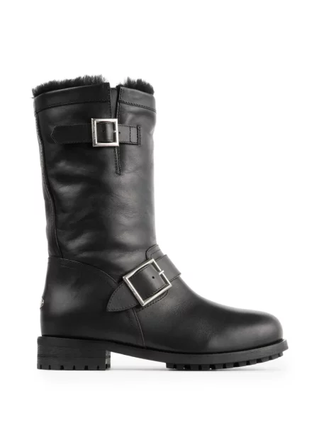 Botine Jimmy Choo cu cataramă cu bretele negru